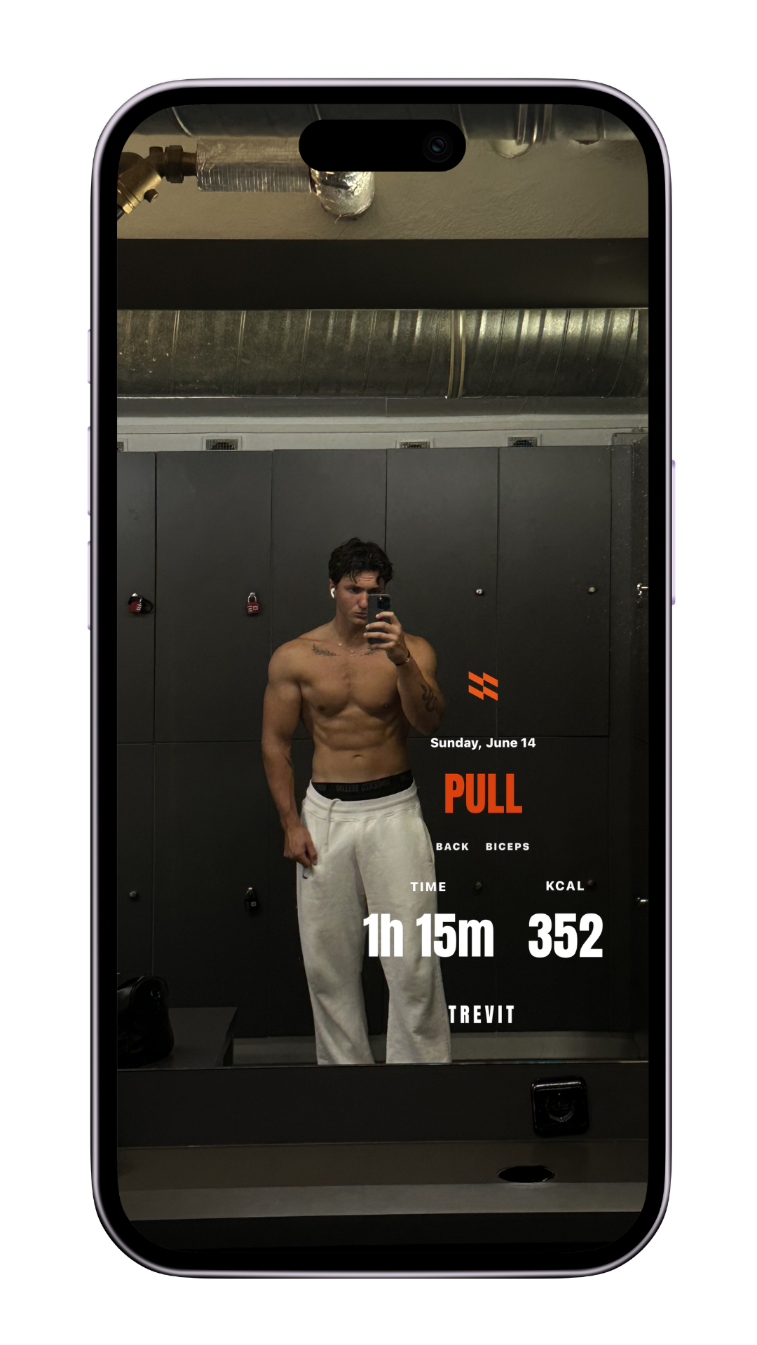 TREVIT app workout screen